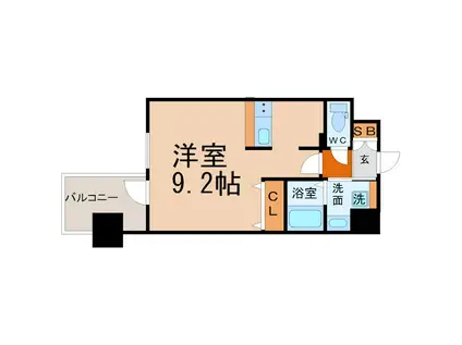 アドバンス名古屋モクシー(ワンルーム/2階)の間取り写真