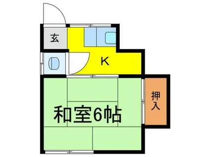 井上荘(1K/1階)の間取り写真