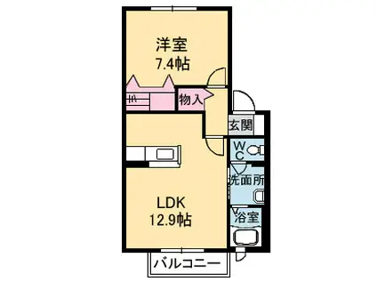 シャーメゾン昭和(1LDK/2階)の間取り写真