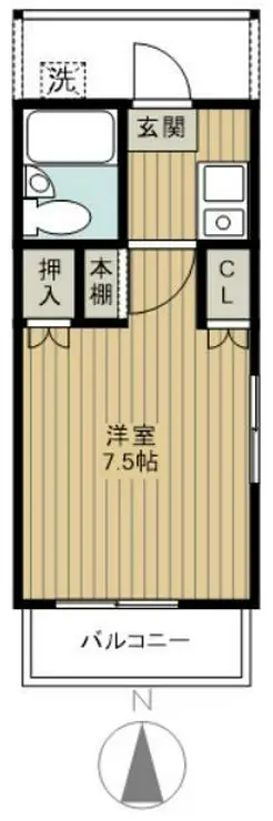 コーポ玉水 1階階 間取り
