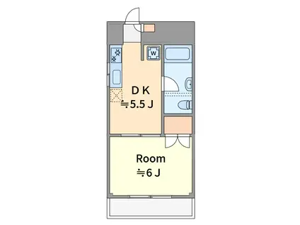 ナガオマンション(1DK/2階)の間取り写真