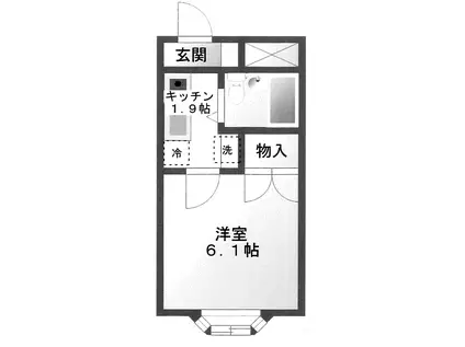 アビタシオンひぐち(1K/1階)の間取り写真