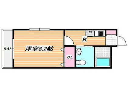 アクア新浦安(1K/1階)の間取り写真