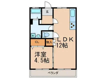 組坂ビル N09(1LDK/2階)の間取り写真