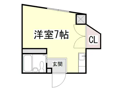 つつじハイツ(ワンルーム/3階)の間取り写真