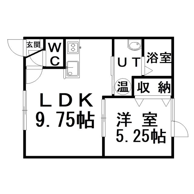 ハピネス富士見スカイハイツ(1LDK/1階)の間取り写真