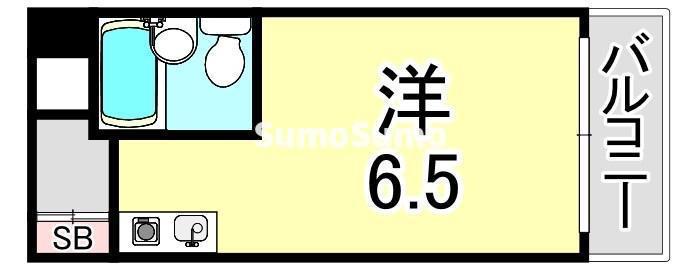 NEOダイキョー夙川北名次(ワンルーム/2階)の間取り写真