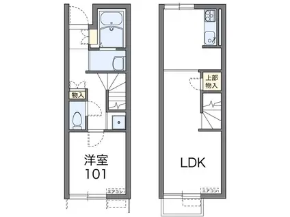 レオネクスト高芝(1LDK/1階)の間取り写真