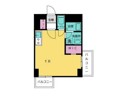 静岡泉町エンブルコート(ワンルーム/5階)の間取り写真