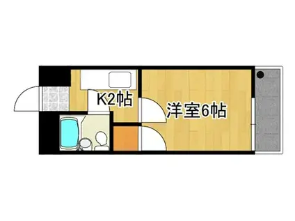 アム・フルース酒折(1K/2階)の間取り写真