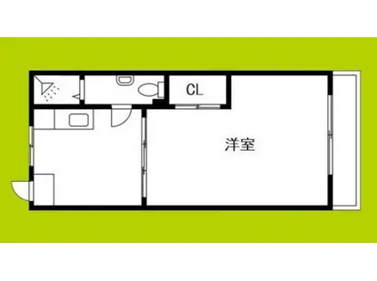 シャトレ(1K/2階)の間取り写真