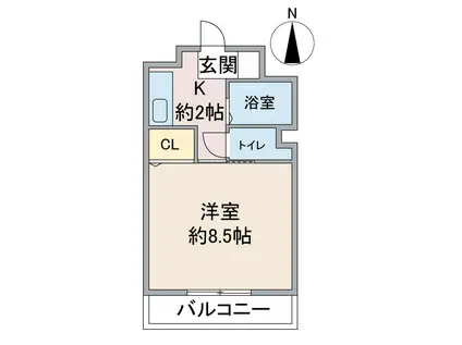 YOUNGVILLAGE2(1K/4階)の間取り写真