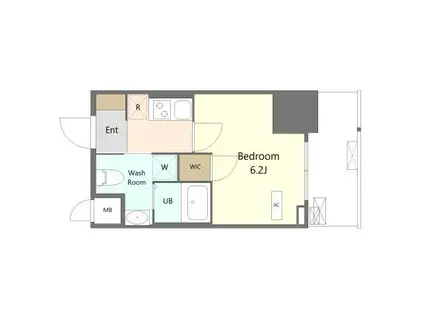 ALIVIS船橋イースト(1K/11階)の間取り写真