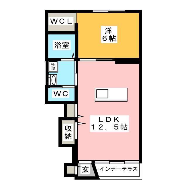 ソル・マリーナ(1LDK/1階)の間取り写真