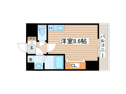 レジデンスREIWA支倉(ワンルーム/5階)の間取り写真