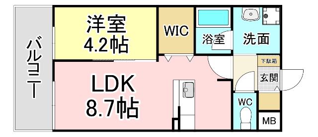 四季荘(1LDK/1階)の間取り写真