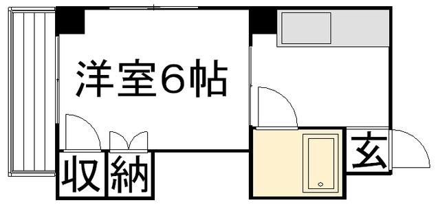 ピュアシティ(1K/5階)の間取り写真