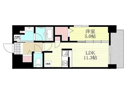 パグーロ東三国(1LDK/1階)の間取り写真