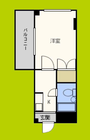 プレアール豊里II(1K/1階)の間取り写真