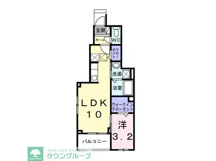 オリオン(1LDK/1階)の間取り写真