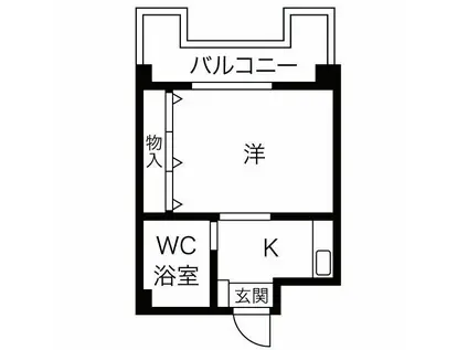 BIG1神戸(1K/4階)の間取り写真