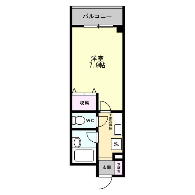 ダイアパレス五番町(1K/2階)の間取り写真