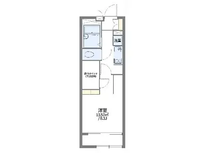 レオパレスリバーポイント小岩II(1K/2階)の間取り写真