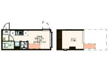 HALELEA(ワンルーム/1階)の間取り写真