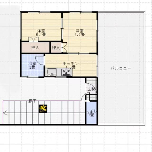 ピアロードマンション(2K/3階)の間取り写真