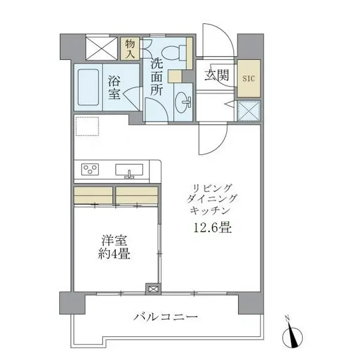 プレミアコンフォート西荻窪 1階階 間取り