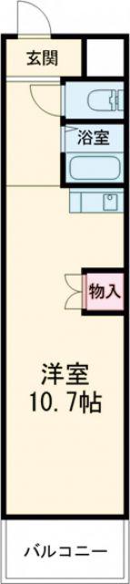 MKタウン江場B(ワンルーム/3階)の間取り写真