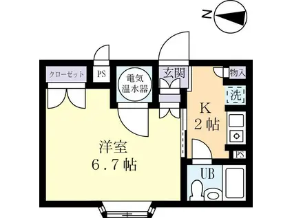 モンブラン(1K/5階)の間取り写真