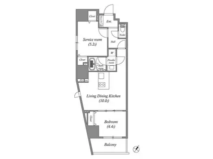 ルネサンスコート秋葉原(1SLDK/12階)の間取り写真