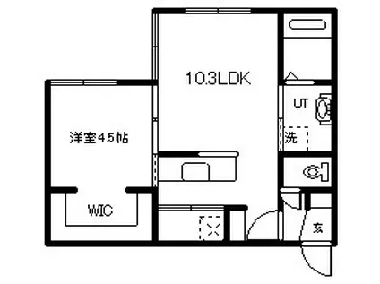 HARUSAKU大町(1LDK/1階)の間取り写真