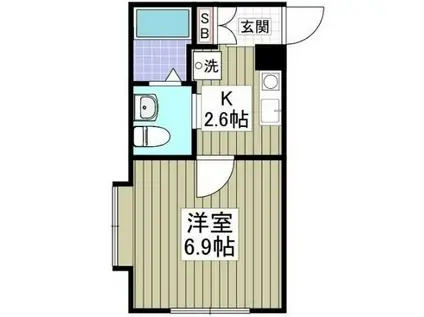 ガーラ141(1K/1階)の間取り写真