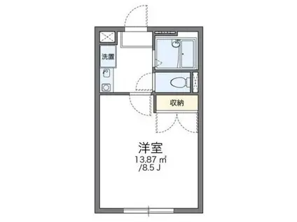 レオパレスAK(1K/1階)の間取り写真