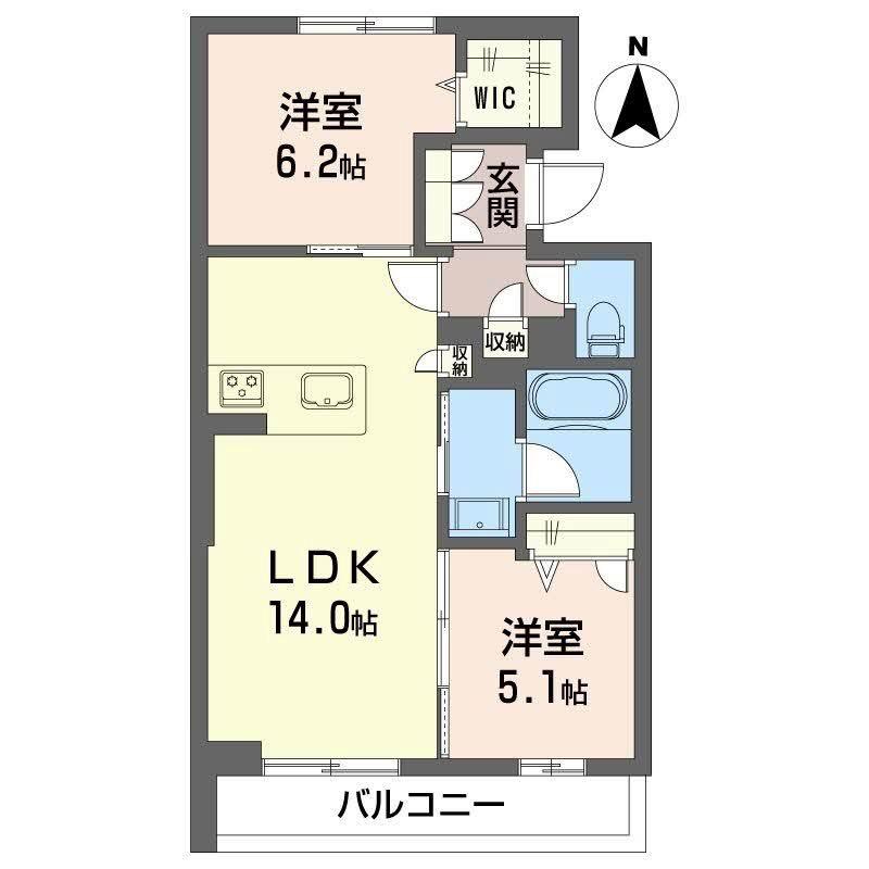 BON FILONE(2LDK/1階)の間取り写真