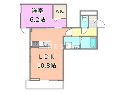 PARTENZA松波さくら通(1LDK/1階)の間取り写真