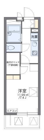 レオパレスアスター(1K/2階)の間取り写真