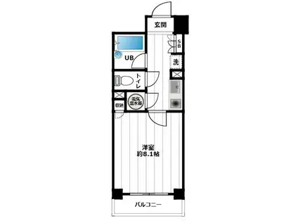 西日暮里1・4・3(1K/7階)の間取り写真