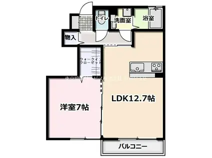 グレイスハイム(1LDK/1階)の間取り写真