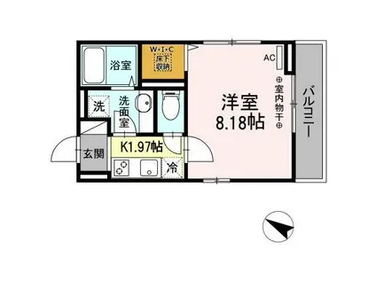 ソフィア浅草(1K/2階)の間取り写真