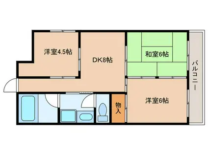 グリーンハイツ横山 (3DK/3階)の間取り写真