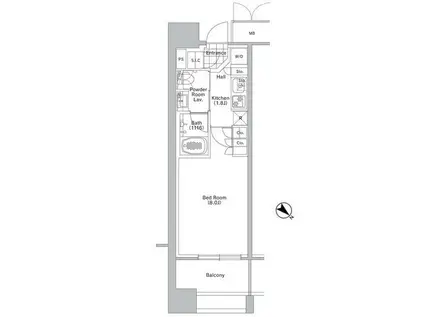 コンフォリア渋谷ウエスト(1K/5階)の間取り写真