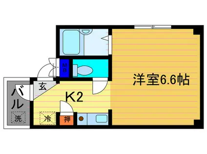 プチフ-ル木津屋橋(1K/1階)の間取り写真