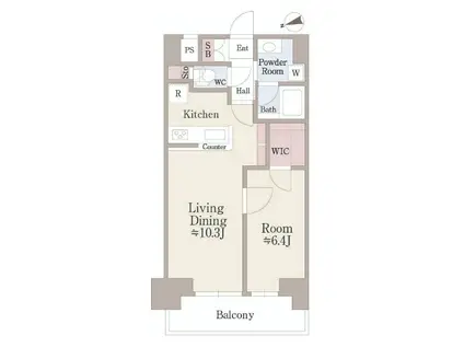 ENYA(1LDK/6階)の間取り写真