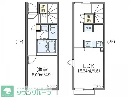 レオネクストFINELIFE(1LDK/1階)の間取り写真