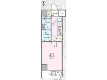 HYS住吉(1K/9階)の間取り写真