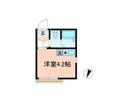 エスポワール西尾久(ワンルーム/2階)の間取り写真