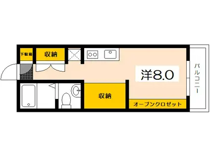 プリマヴェーラ大野ANNEX(ワンルーム/2階)の間取り写真